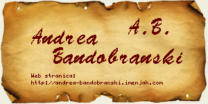 Andrea Bandobranski vizit kartica